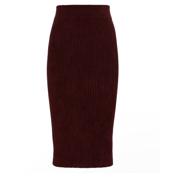 Intermix Ribbed Chenille Sweater Skirt S - Picture 1 of 6